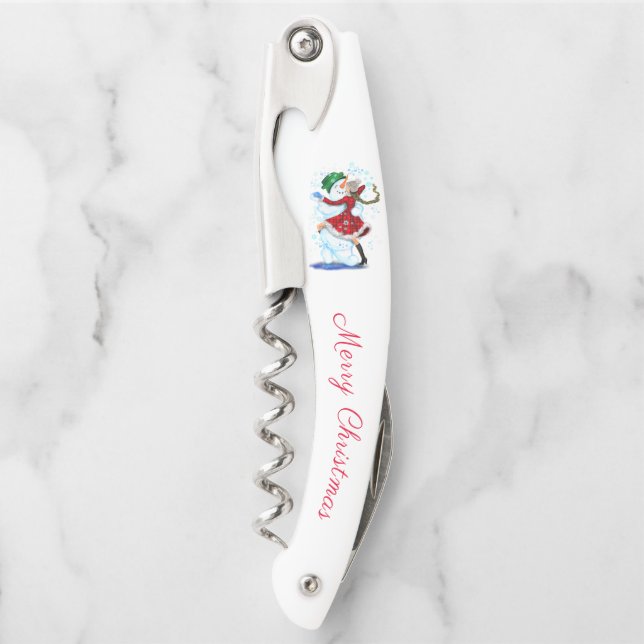 Weihnachtsmann und Mädchen Kellnermesser (Vorderseite)