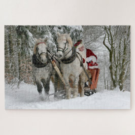Weihnachtsmann und Pferde Puzzle