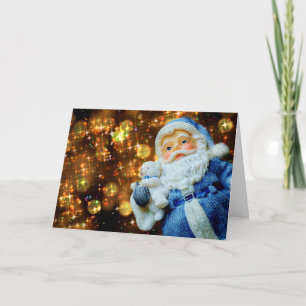Weihnachtsmann und Polar-Babybärenkarte Feiertagskarte