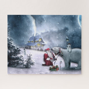 Weihnachtsmann und Polar-Bär Puzzle