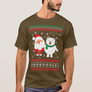 Weihnachtsmann und Polarbär Niedliches Weihnachtsf T-Shirt