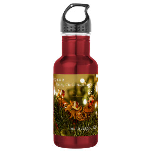 Weihnachtsmann und Reindeer Trinkflasche