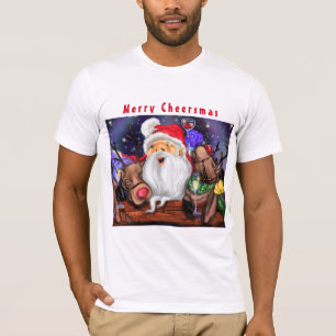 Weihnachtsmann und Reindeers Funny Christmas T - S T-Shirt