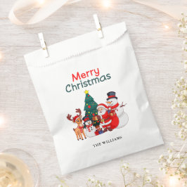 Weihnachtsmann und Rentier Festliche Weihnachten Geschenktütchen