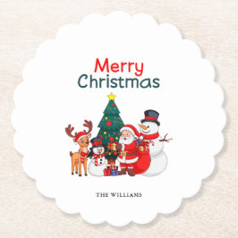 Weihnachtsmann und Rentier Festliche Weihnachten Untersetzer