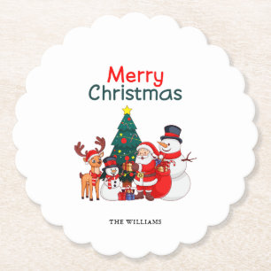 Weihnachtsmann und Rentier Festliche Weihnachten Untersetzer