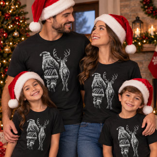 Weihnachtsmann und Rentier Weihnachten T-Shirt