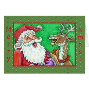 WEIHNACHTSMANN UND RENTIERE KLopf KLopf WITZE Vers