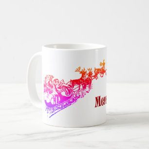 Weihnachtsmann und Rentiere Weihnachten Kaffeetasse