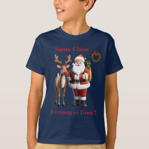 Weihnachtsmann und Rudolf das Rotnasenrentier T-Shirt