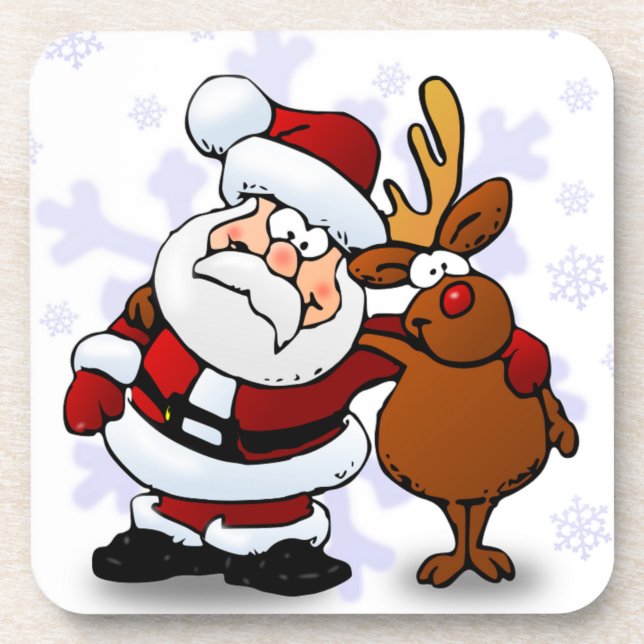 WEIHNACHTSMANN UND RUDOLF UNTERSETZER (Vorderseite)