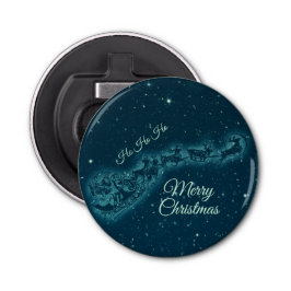 Weihnachtsmann und seine Rentiere Weihnachtsabend  Flaschenöffner