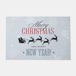 Weihnachtsmann und seine Silhouette "Flying Rentie Fußmatte