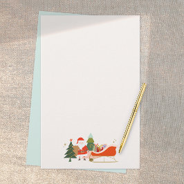 Weihnachtsmann und Sleigh Weihnachten Briefpapier