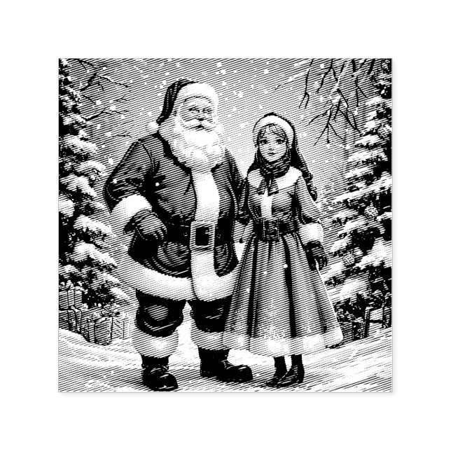 Weihnachtsmann und Snow Maiden Permastempel (Design)