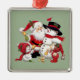 Weihnachtsmann und Snowman Ornament Aus Metall (Vorne)