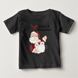 Weihnachtsmann und Snowmen Niedlicher Weihnachtsfe Baby T-shirt