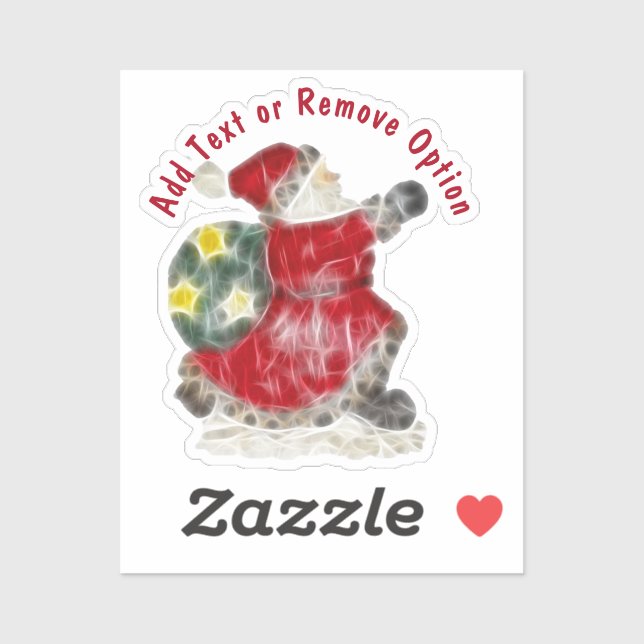 Weihnachtsmann und Spielzeugtasche Weihnachten Aufkleber (Blatt)