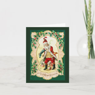 Weihnachtsmann und Weihnachten Vintage-Kunst Feier