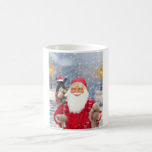 Weihnachtsmann und Weihnachtsgeschenke Französisch Kaffeetasse