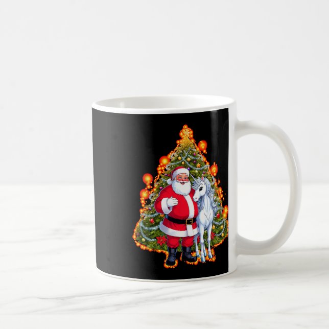Weihnachtsmann Unicorn Weihnachten Weihnachten Wei Kaffeetasse (Rechts)