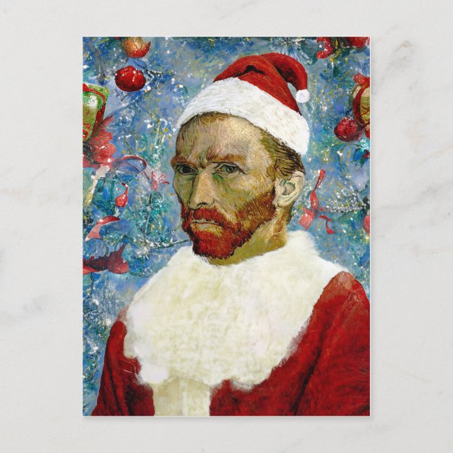 Weihnachtsmann, Van Gogh Postkarte (Vorderseite)
