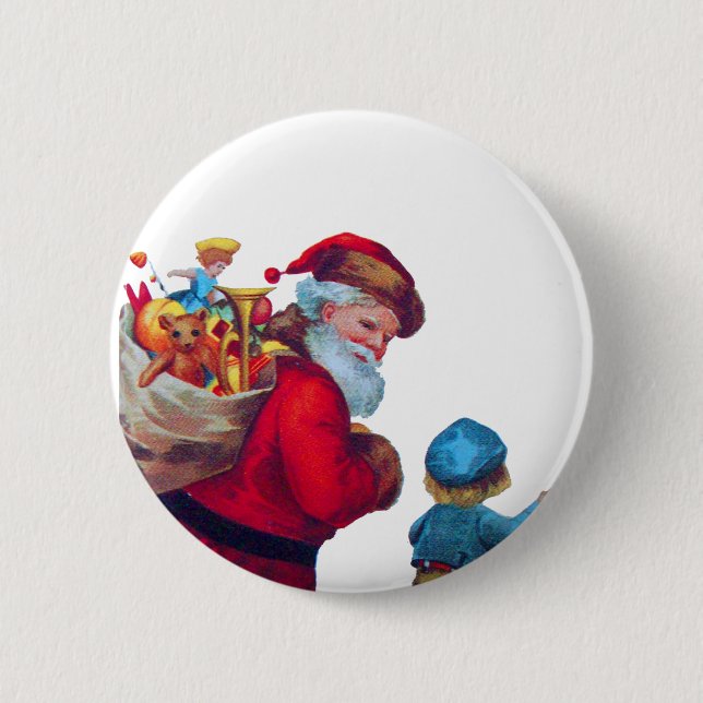 WEIHNACHTSMANN VINTAGE 2 BUTTON (Vorderseite)