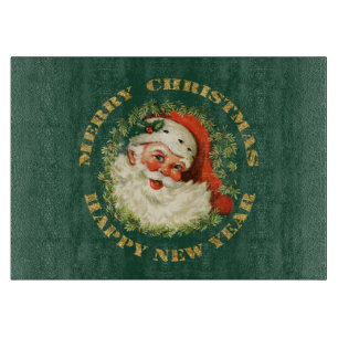Weihnachtsmann Vintage Bild Schneidebrett