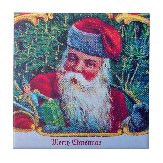 WEIHNACHTSMANN VINTAGE FLIESE (Vorderseite)