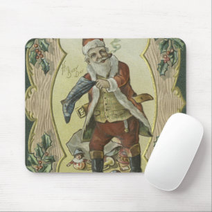 Weihnachtsmann Vintage-Illustration Mousepad