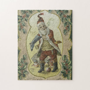 Weihnachtsmann Vintage-Illustration Puzzle