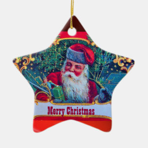WEIHNACHTSMANN VINTAGE KERAMIK ORNAMENT