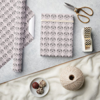 Weihnachtsmann Vintage-Muster-Wrap-Papier Geschenkpapier