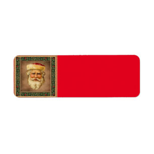 Weihnachtsmann Vintage Rücksende-Adressetikett