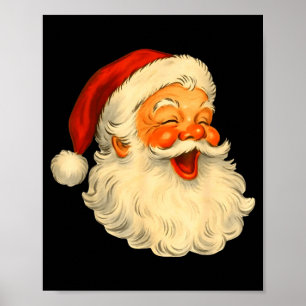 Weihnachtsmann Vintage Weihnachten Retro Santa Xma Poster