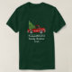 Weihnachtsmann Vintager LKW Personalisiert grün T-Shirt (Design vorne)