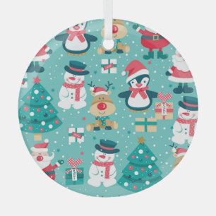 Weihnachtsmann - Vintages Muster Ornament Aus Glas