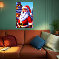 Weihnachtsmann vor einer Weihnachtsfeier Zuhause |