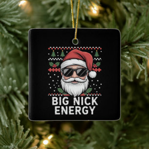 Weihnachtsmann Weihnachten Big Nick Energie-Party Keramikornament
