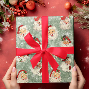 Weihnachtsmann Weihnachten Dekorative Collage Anti Geschenkpapier