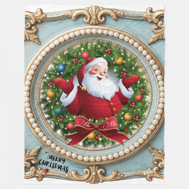 Weihnachtsmann Weihnachten  Fleecedecke (Vorderseite)