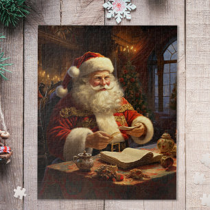 Weihnachtsmann Weihnachten im Vintage-Stil Puzzle