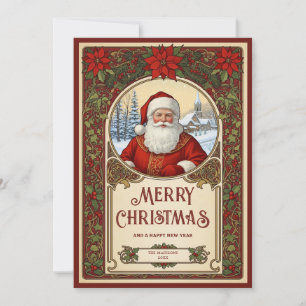 Weihnachtsmann Weihnachten Jugendstil Vintage-Foto