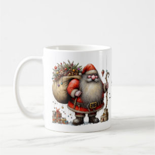 Weihnachtsmann Weihnachten mit seiner Tasche Spiel Kaffeetasse