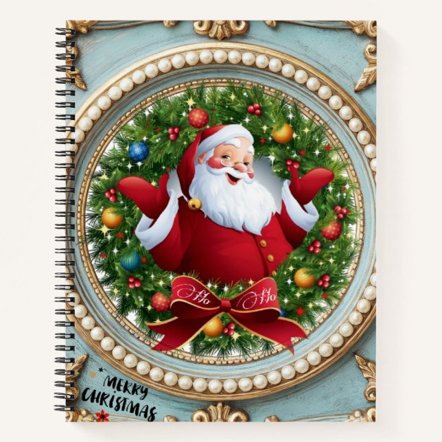 Weihnachtsmann Weihnachten  Notizbuch (Vorderseite)