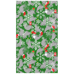 weihnachtsmann weihnachten seekuh grün tischdecke