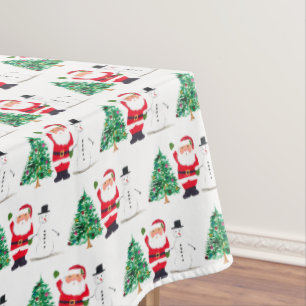 Weihnachtsmann Weihnachten Winter Rot Retro Vintag Tischdecke