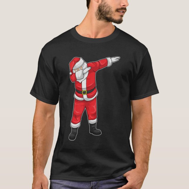 Weihnachtsmann Weihnachts-Hip Hop-Tanz-Dab T-Shirt (Vorderseite)