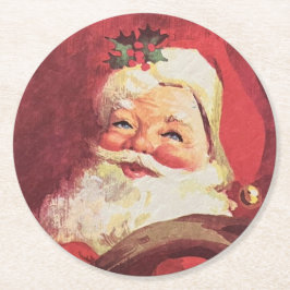 Weihnachtsmann Weihnachts-Set von 6  Runder Pappuntersetzer