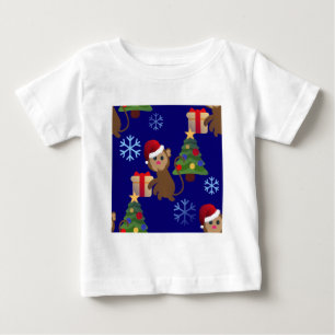 weihnachtsmann Weihnachtsaffe Emoji Baby T-shirt